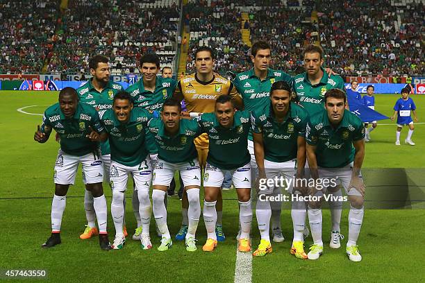 Team of Leon pose for a photo prior a match between Leon and Chivas as part of 13th round Apertura 2014 Liga MX at Leon Stadium on October 18, 2014...