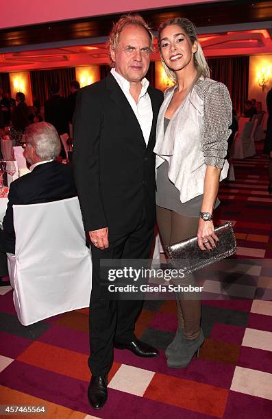 Uwe Ochsenknecht and Kiki Viebrock attend the Monti Memorial Charity Gala at Hotel Vier Jahreszeiten on October 18, 2014 in Munich, Germany.