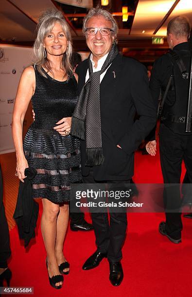 Bernie Paul and his wife Elke attend the Monti Memorial Charity Gala at Hotel Vier Jahreszeiten on October 18, 2014 in Munich, Germany.
