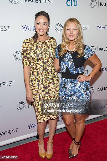 Actresses Marisa Ramirez and Vanessa Ray attend the 2nd Annual Paleyfest of "Blue Bloods" at the Paley Center For Media on October 18, 2014 in New...