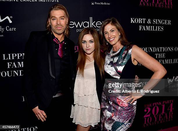 Celebrity hair stylist Chaz Dean, actress Alexia Quinn and Dr. Beth Karlan, MD, Director of the Women's Cancer Program at the Cedars-Sinai Samuel...