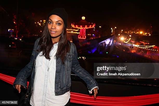 Lyndie Greenwood from FOX's Sleepy Hollow visited The Queen Mary's Dark Harbor and dared to voyage through the new and terrifying mazes filled with...