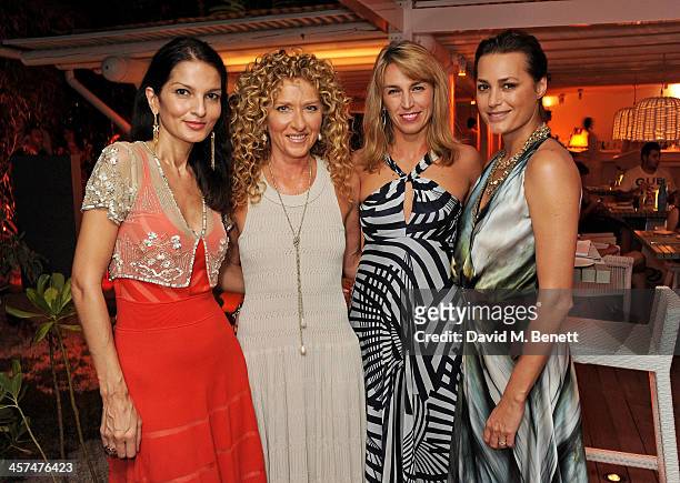 Yasmin Mills, Kelly Hoppen, Anastasia Webster and Yasmin Le Bon attend a private dinner hosted by Kelly Hoppen to celebrate her design of the...