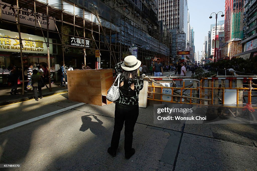 Hong Kong Police Continue To Clear Protest Sites