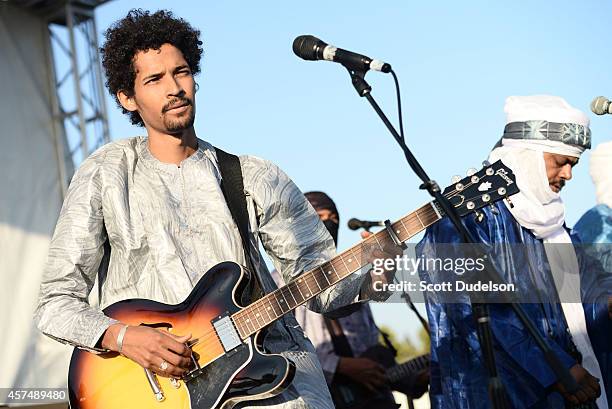 Tinariwen performs onstage at the Moon Block Party at the Fairplex on October 18, 2014 in Pomona, California.