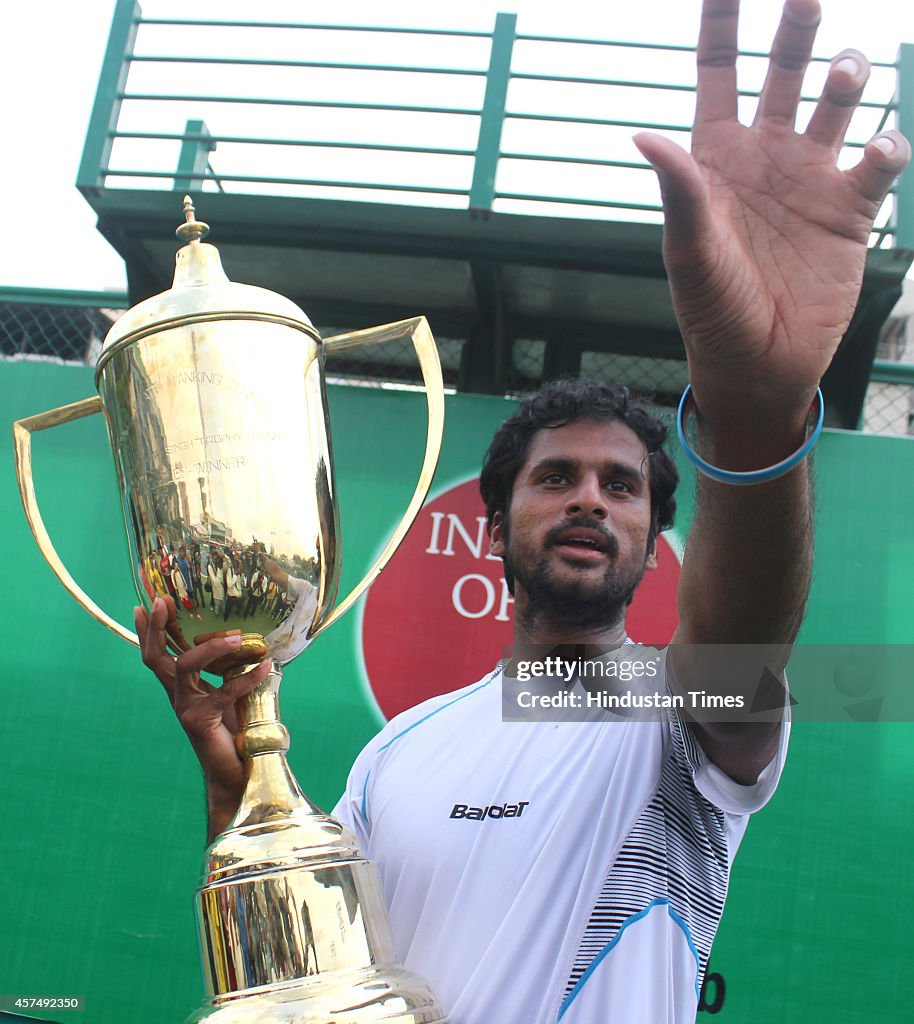 Saketh Myneni Wins ATP Indore Open ATP Challenger Singles Trophy