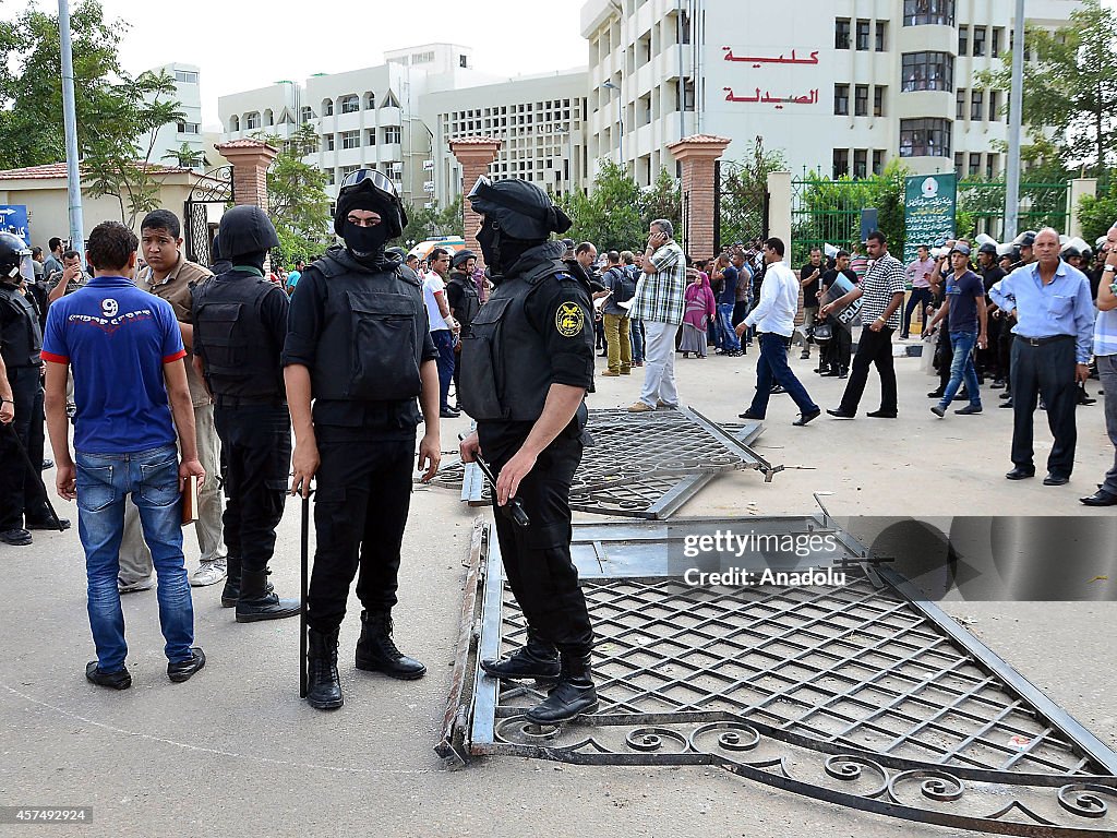 Students protest the military coup in Egypt