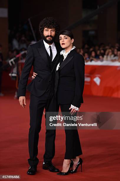 Francesco Scianna and Valentina Lodovini attend 'I Milionari' Red Carpet during the 9th Rome Film Festival at Auditorium Parco Della Musica on...