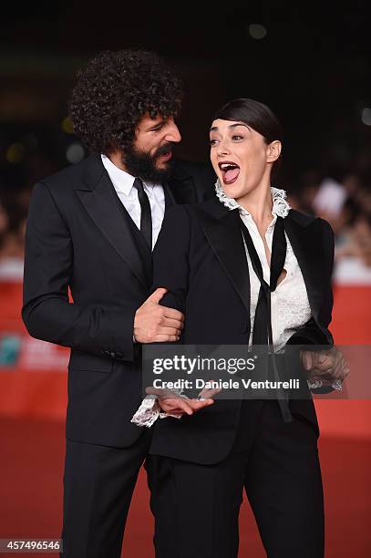 Francesco Scianna and Valentina Lodovini attend 'I Milionari' Red Carpet during the 9th Rome Film Festival at Auditorium Parco Della Musica on...