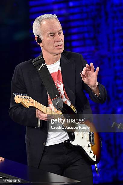 John McEnroe attends 'Che Tempo Che Fa' Italian Tv Show on October 16, 2014 in Milan, Italy.