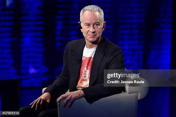 John McEnroe attends 'Che Tempo Che Fa' Italian Tv Show on October 16, 2014 in Milan, Italy.