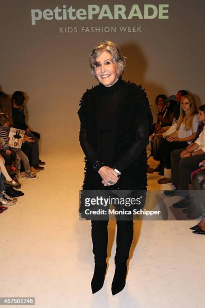 Designer Nina Miner poses before the Ruum preview at petitePARADE / Kids Fashion Week at Bathhouse Studios on October 19, 2014 in New York City.