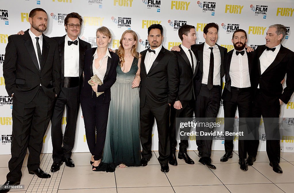 "Fury" - Closing Night Gala:  58th BFI London Film Festival - Inside Arrivals