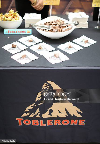 Toblerone products on display at the Grand Tasting presented by ShopRite featuring KitchenAid® culinary demonstrations presented by MasterCard during...