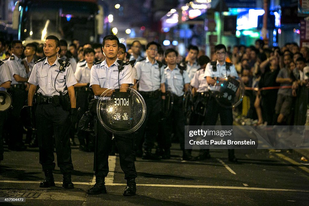 Hong Kong Police Continue To Clear Protest Sites