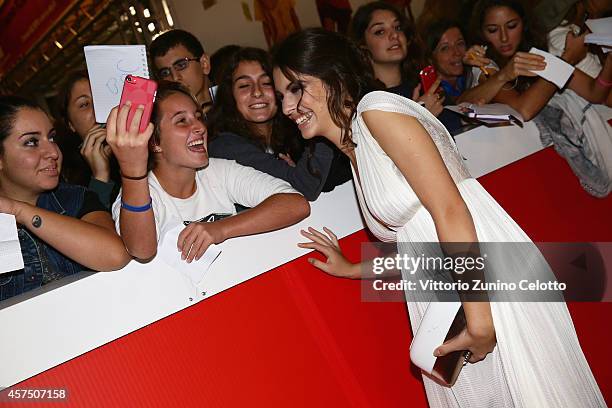 Claudia Traisac attends 'Escobar: Paradise Lost' Red Carpet during the 9th Rome Film Festival at Auditorium Parco Della Musica on October 19, 2014 in...