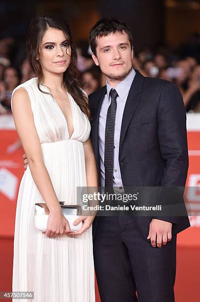 Josh Hutcherson and Claudia Traisac attend 'Escobar: Paradise Lost' Red Carpet during the 9th Rome Film Festival at Auditorium Parco Della Musica on...