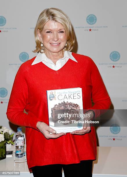 Martha Stewart attends a holiday book signing for her new book 'Martha Stewart's Cakes' at Macy's on December 17, 2013 in Pasadena, California.