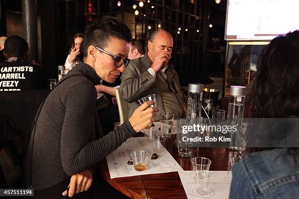 Guests attend the Chocolate And Whiskey Pairing With Tache Artisan Chocolate during Food Network New York City Wine & Food Festival Presented By FOOD...