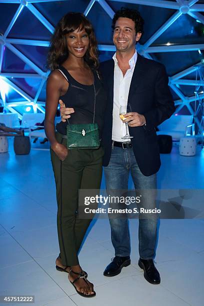 Fabrizio Ragone and Youma Diakite attend the Party Lanterna Di Fuksas during the 9th Rome Film Festival on October 19, 2014 in Rome, Italy.