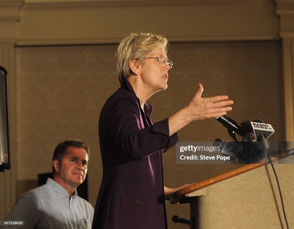 Elizabeth Warren Campaigns With Bruce Braley For His Senate Campaign Bid