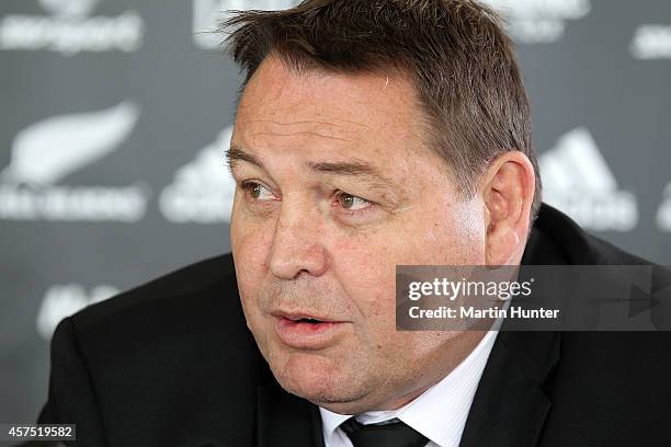 All Blacks coach Steve Hansen announces the All Blacks squad for the MyRepublic Northern Tour to the US, England, Scotland and Wales on October 20,...