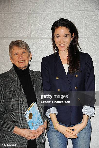 Lois Lowry and Lauren Oliver attend Number The Stars 25th Anniversary at Symphony Space on October 19, 2014 in New York City.