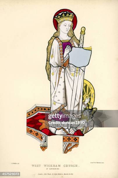 saint catherine - st. catherine stock illustrations