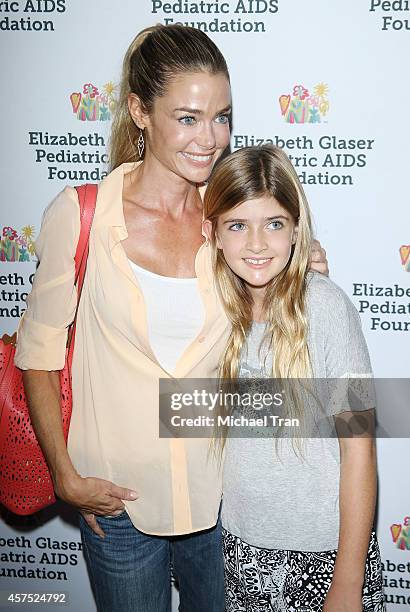 Denise Richards and daughter Sam Sheen arrive at the Elizabeth Glaser Pediatric AIDS Foundation for 25th Annual "A Time For Heroes" celebration held...