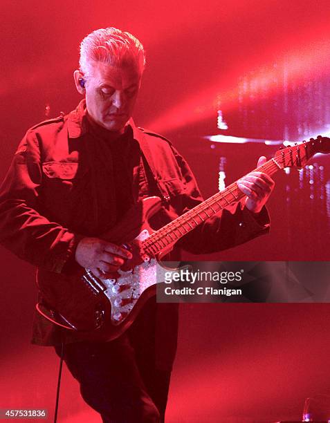 Angelo Bruschini of Massive Attack performs during the 2014 Treasure Island Music Festival on October 19, 2014 in San Francisco, California.