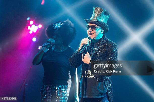 Singer-songwriter Andy Bell of Erasure performs in concert at ACL Live on October 19, 2014 in Austin, Texas.