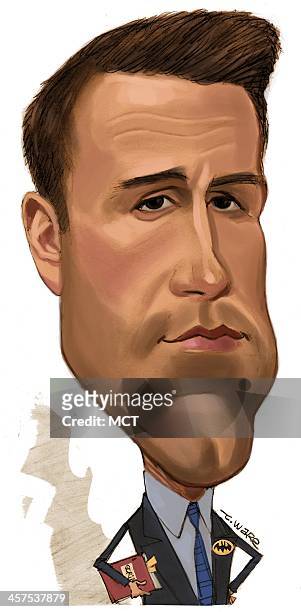 Dpi Chris Ware caricature of actor/writer/director Ben Affleck.