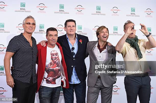 Members of Spandau Ballet pop band Martin Kemp, John Keeble, Tony Hadley, Steve Norman and Gary Kemp attend the 'Soul Boys of the Western World'...