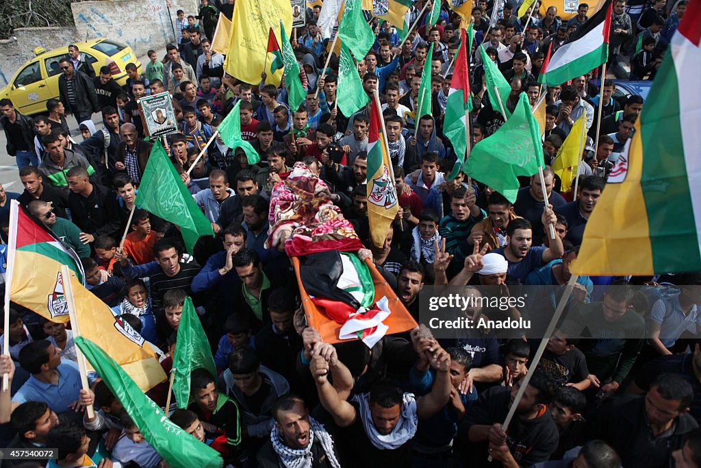 Funeral of Palestinian Child hit by Israeli settler