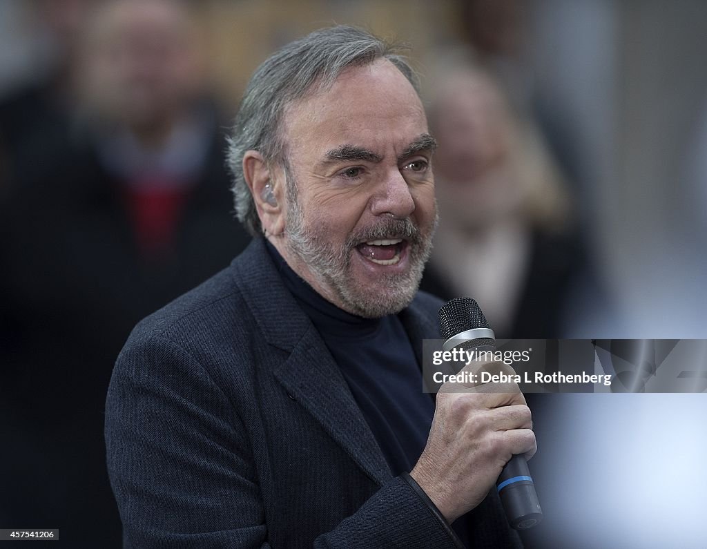 Musician Neil DIamond performs on NBC's