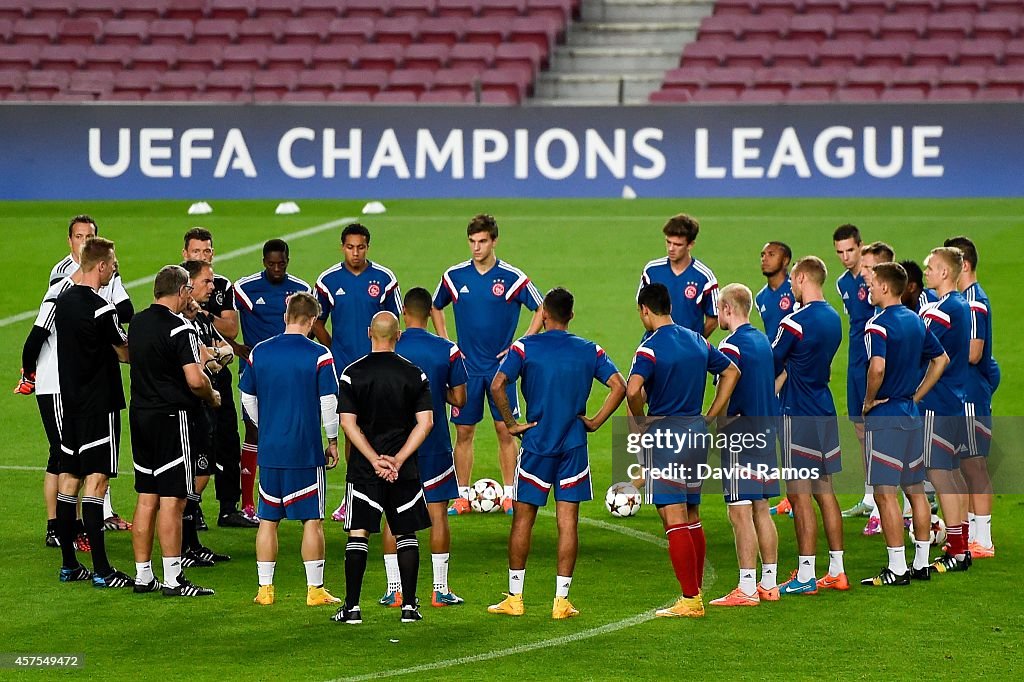 AFC Ajax Amsterdam Training Session & Press Conference