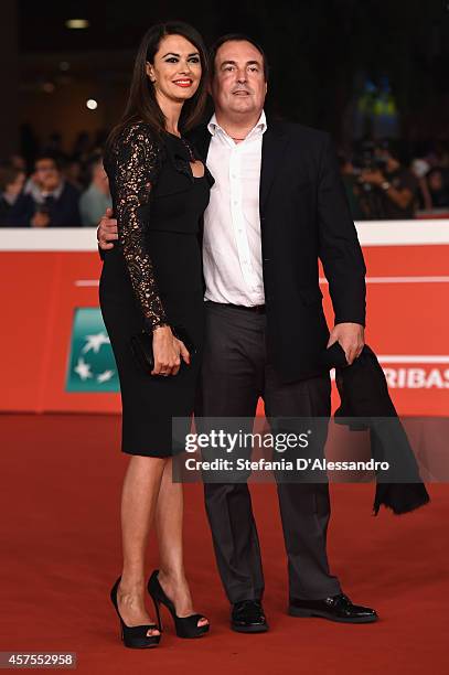 Maria Grazia Cucinotta and Giulio Violati attend the 'Obra' Red Carpet during the 9th Rome Film Festival on October 20, 2014 in Rome, Italy.