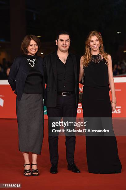 Lola Peploe, Gregorio Graziosi and Zita Carvalhosa attend the 'Obra' Red Carpet during the 9th Rome Film Festival on October 20, 2014 in Rome, Italy.