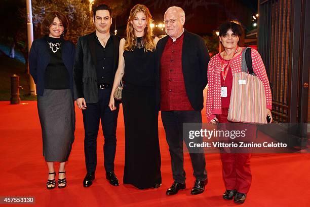 Zita Carvalhosa, Gregorio Graziosi, Lola Peploe, Marco Muller and guest attend the 'Obra' Red Carpet during the 9th Rome Film Festival on October 20,...
