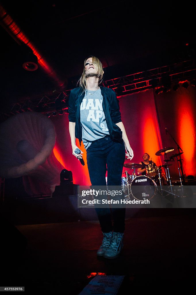 Singer Sandra Nasic Of Guano Apes Performs Live On Stage During A singer-sandra-nasic-of-guano-apes-performs-live-on-stage-during-a