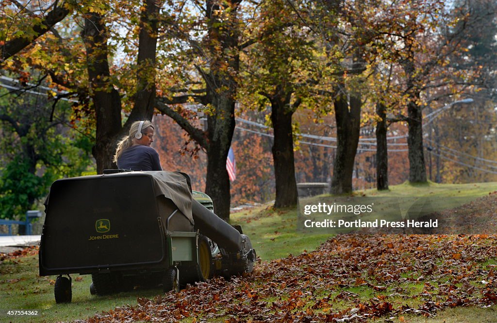 Tonya Aceto of Gorham has many passes on her lawn tractor...