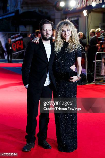 Juno Temple and Michael Angarano attend the UK Premiere of "Horns" at Odeon West End on October 20, 2014 in London, England.