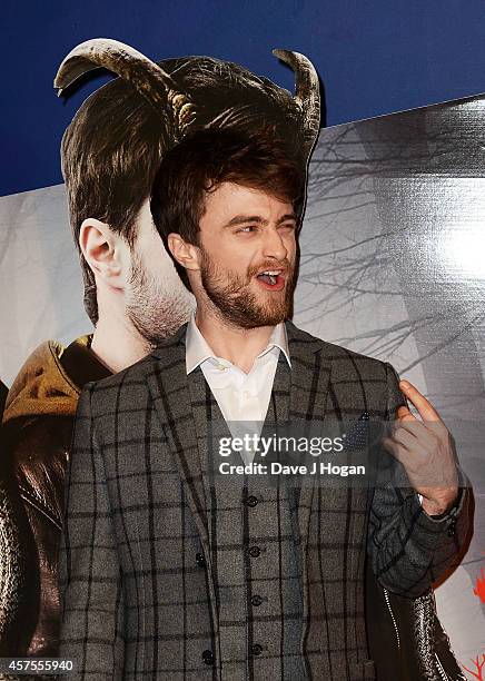 Daniel Radcliffe attends the UK Premiere of "Horns" at Odeon West End on October 20, 2014 in London, England.