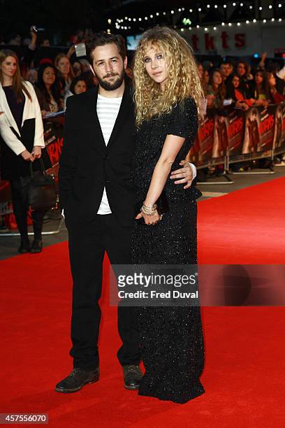 Michael Angarano and Juno Temple attends the 'Horns' premiere at Odeon West End on October 20, 2014 in London, England.