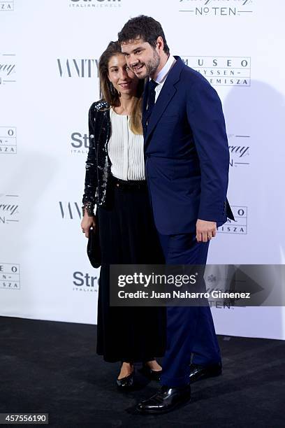 Domitilla Dotti and Luca Dotti attend Vanity Fair cocktail party at Museum Thyssen on October 20, 2014 in Madrid, Spain.