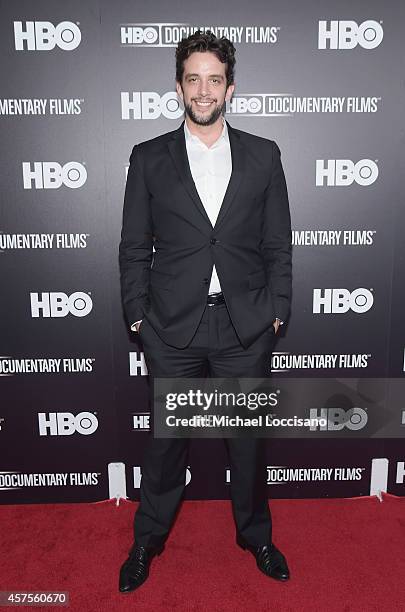 Actor Nick Cordero attends the HBO Documentary screening Of "Mr. Dynamite: The Rise Of James Brown" at Time Warner Screening Room on October 20, 2014...