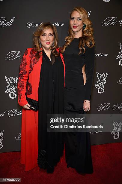 Jewelry Designer Lorraine Schwartz and Ofira Sandberg attend Angel Ball 2014 hosted by Gabrielle's Angel Foundation at Cipriani Wall Street on...