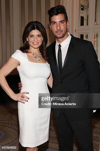 News anchor Tamsen Fadal and photographer Javier Gomez attend 2014 Moving Families Forward Gala at The Waldorf-Astoria on October 20, 2014 in New...