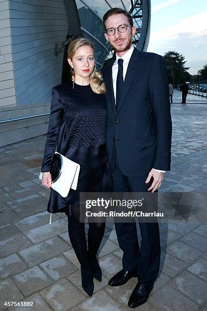 Ludovic Watine Arnauld and his sister Stephanie Watine Arnault attend the Foundation Louis Vuitton Opening at Foundation Louis Vuitton on October 20,...