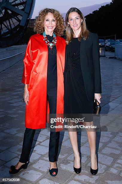 Marisa Berenson and her daughter Carla Starlite attend the Foundation Louis Vuitton Opening at Foundation Louis Vuitton on October 20, 2014 in...